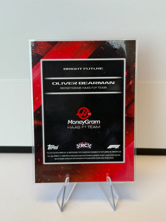 Oliver Bearman – Haas · 2025 Topps Lights Out F1 Bright Future