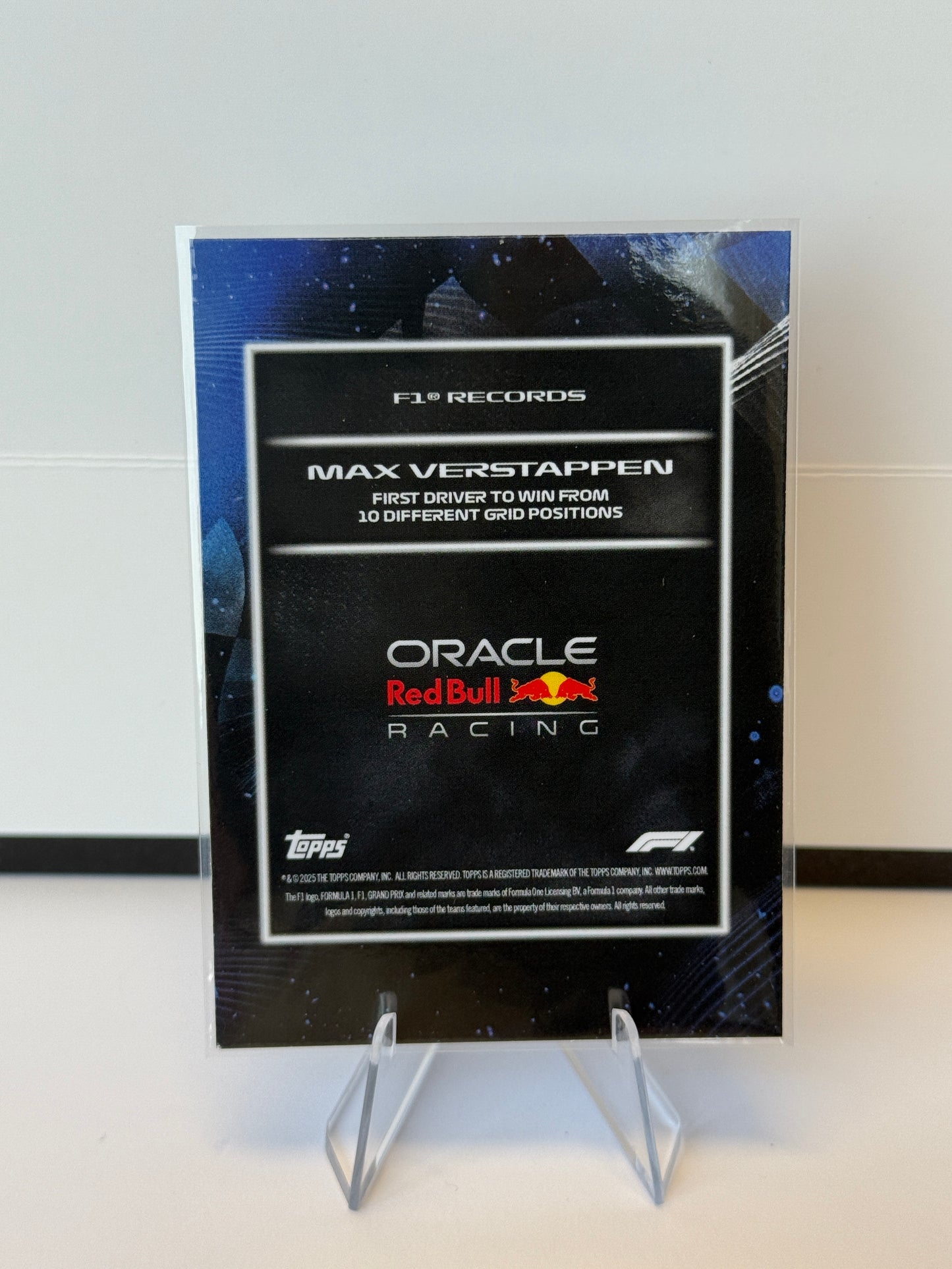 2025 Topps Lights Out F1 – Records Max Verstappen (Grid Win)
