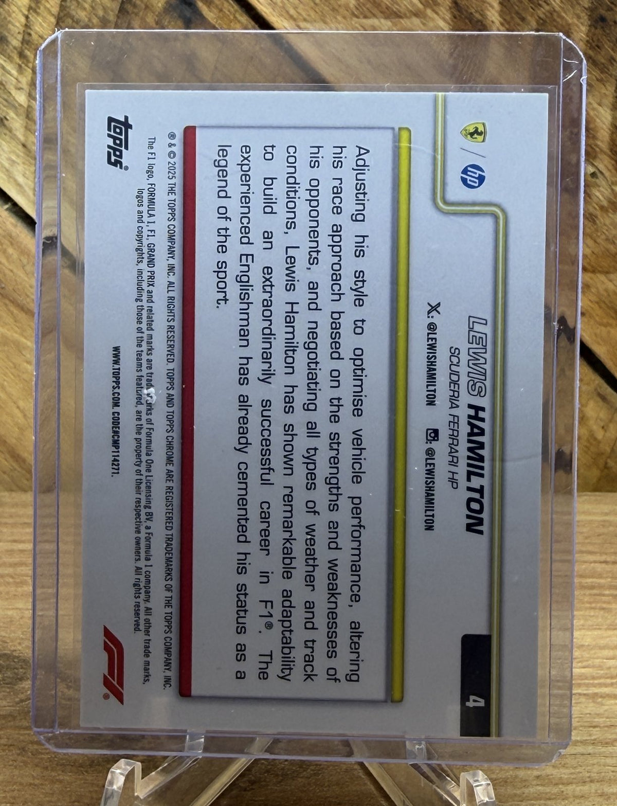 Lewis Hamilton – Ferrari · 2025 Topps Chrome F1 #4