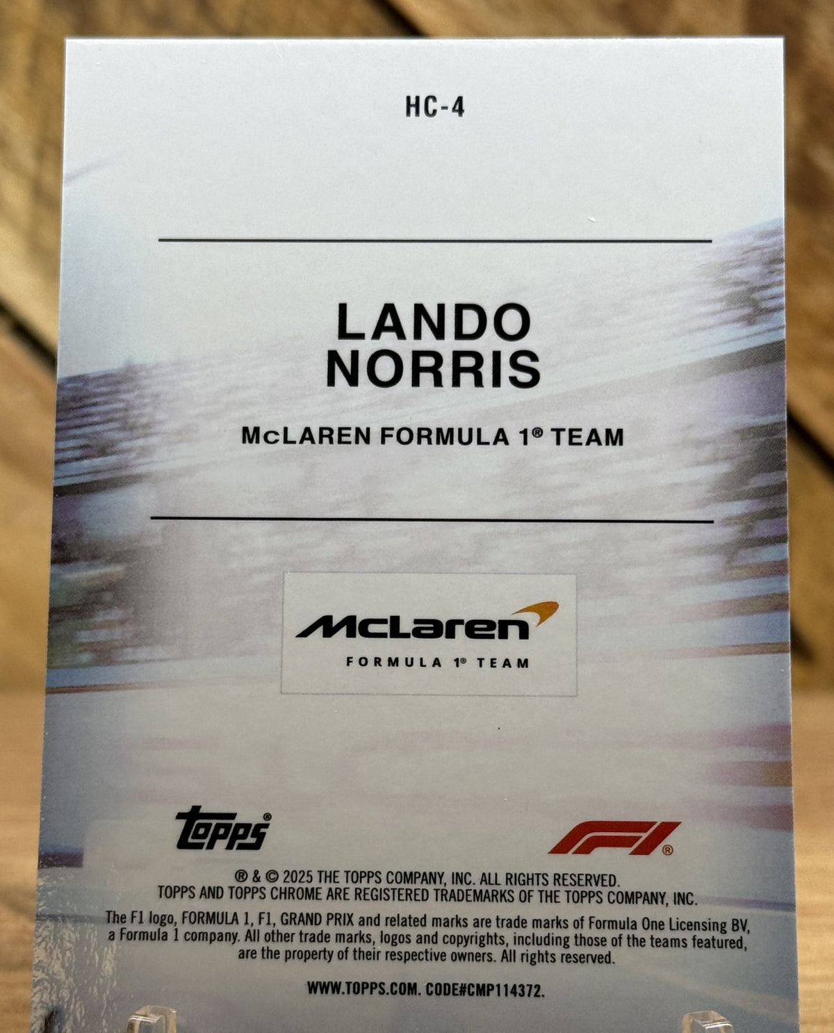 Lando Norris – McLaren · 2025 Topps Chrome F1 Helmet Collection #HC-4