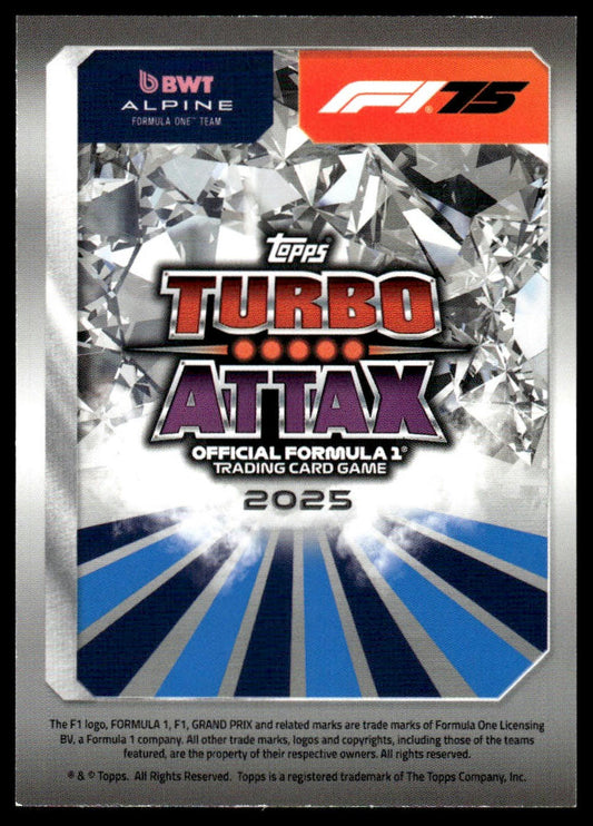 Turbo Attax 2025 #56 Alpine A525 back