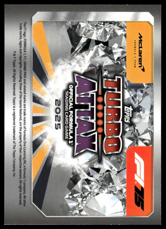 Turbo Attax 2025 #107 Lando Norris Highlights back