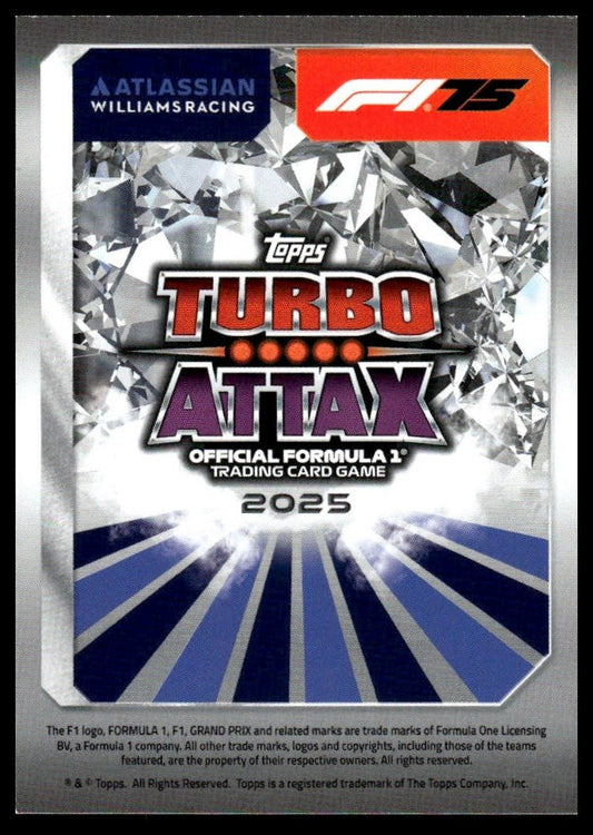 Turbo Attax 2025 #90 Williams back
