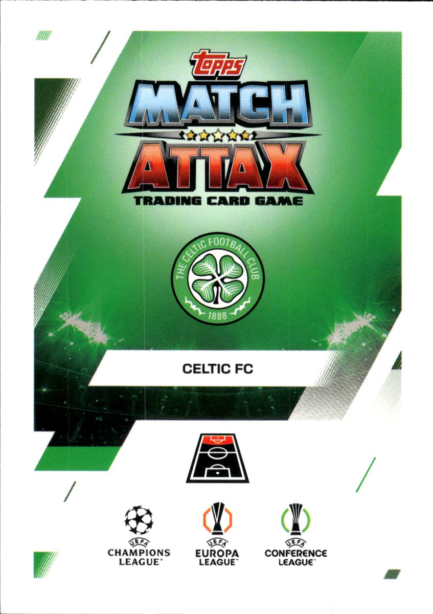 Daizen Maeda – Celtic · 2025-26 Topps Match Attax UEFA Club Competitions #377 All-Action Hero – back