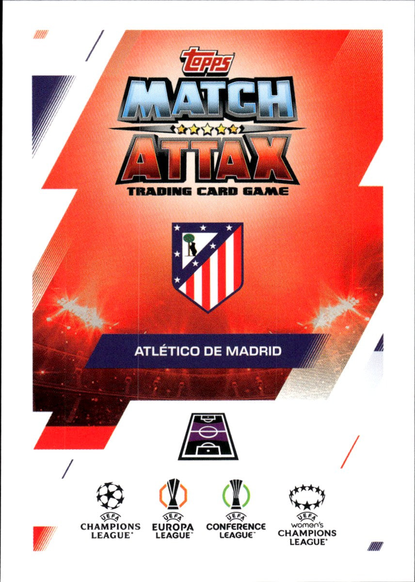 Álex Baena – Atlético Madrid · 2025-26 Topps Match Attax Extra UEFA Club Competitions #182 Wingman – back