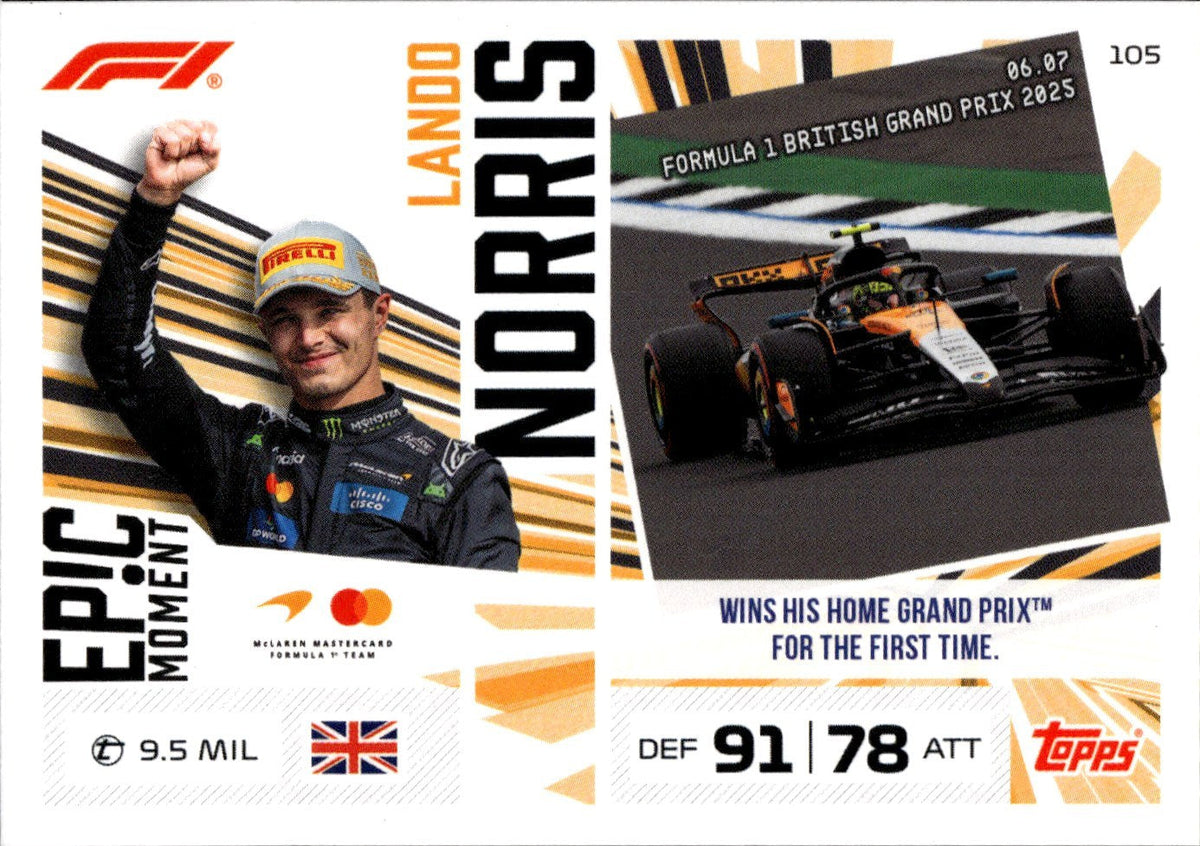 2026 Topps Turbo Attax F1 #105