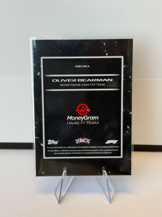 Oliver Bearman – Haas · 2025 Topps Lights Out F1 Nero