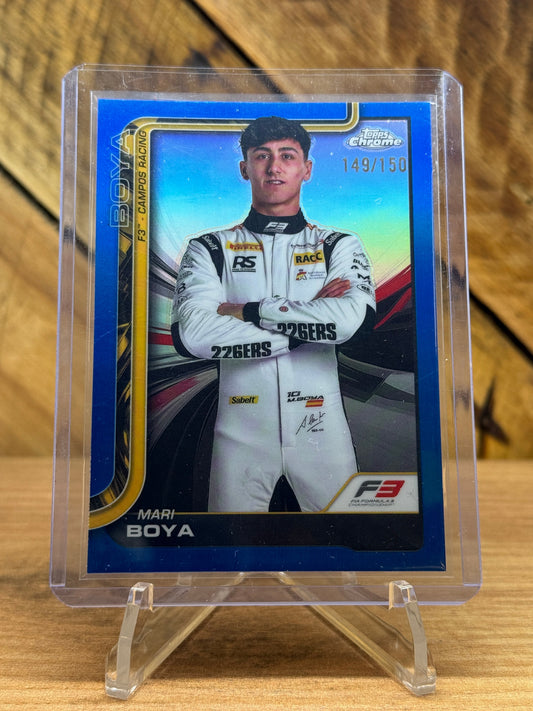 Mari Boya 2025 Topps Chrome F1 #54 Blue Refractor front