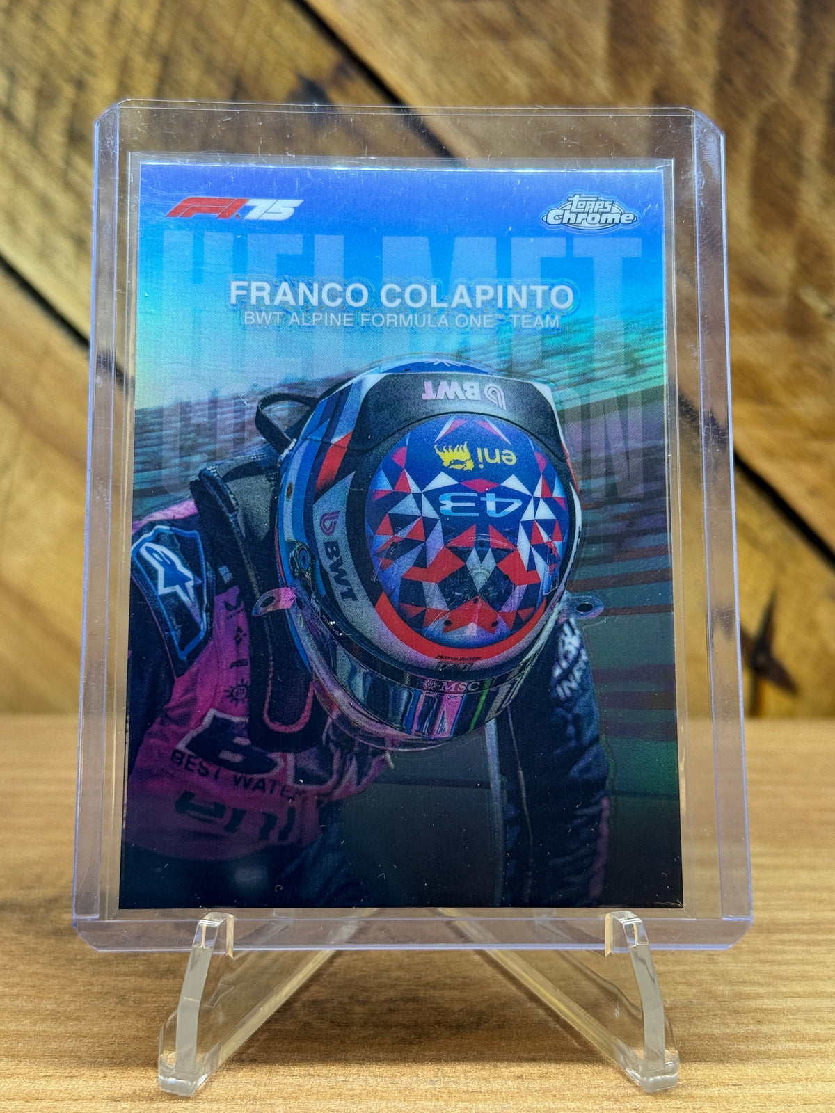 Franco Colapinto 2025 Topps Chrome F1 Helmet Collection HC-9 front