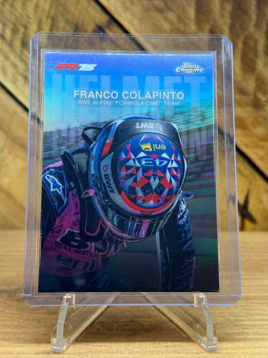 Franco Colapinto 2025 Topps Chrome F1 Helmet Collection HC-9 front