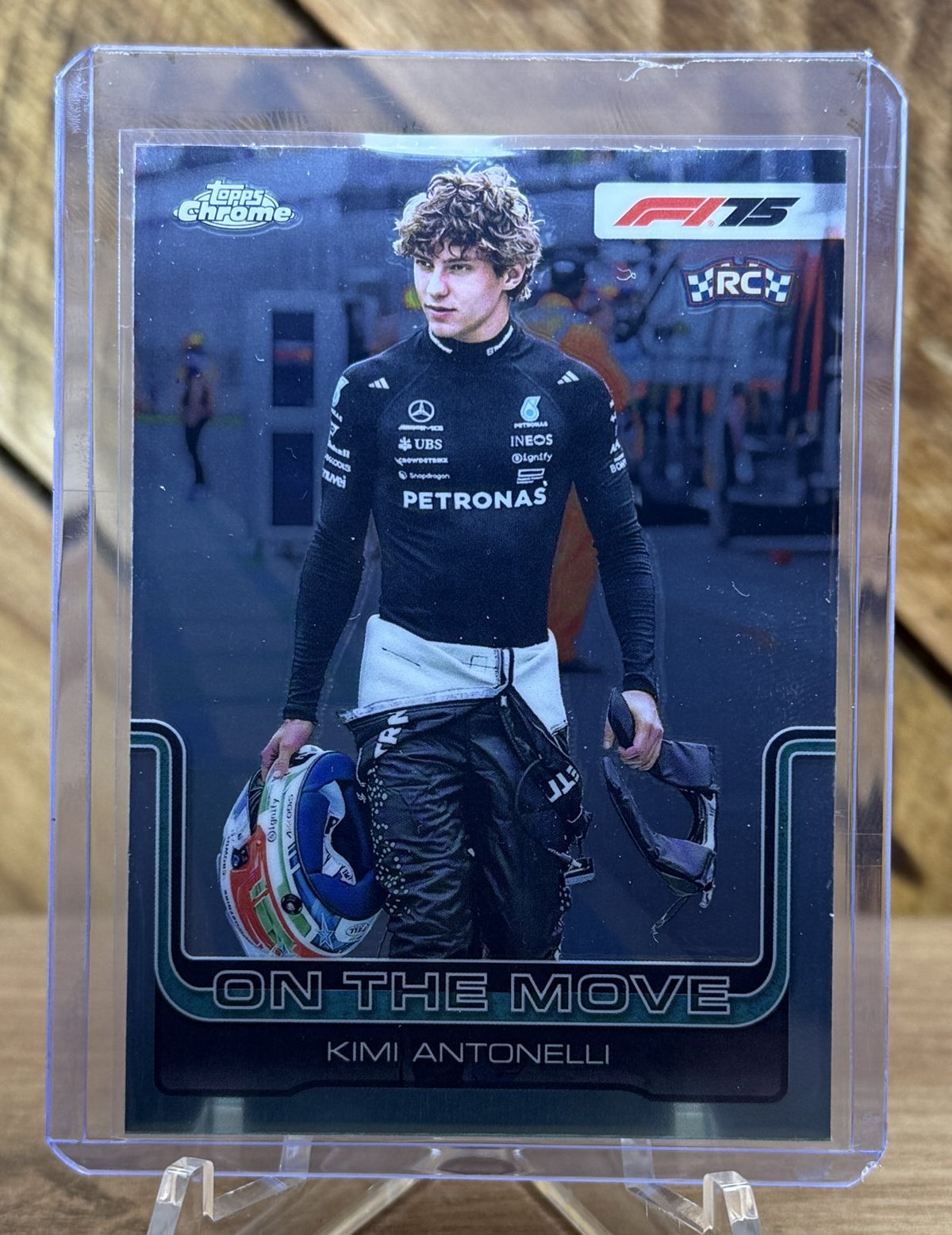 Kimi Antonelli – Mercedes · 2025 Topps Chrome F1 #185 On The Move Rookie