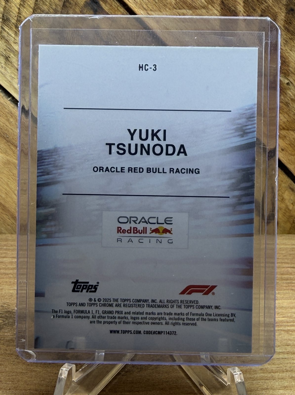 Yuki Tsunoda – Red Bull · 2025 Topps Chrome F1 Helmet Collection #HC-3