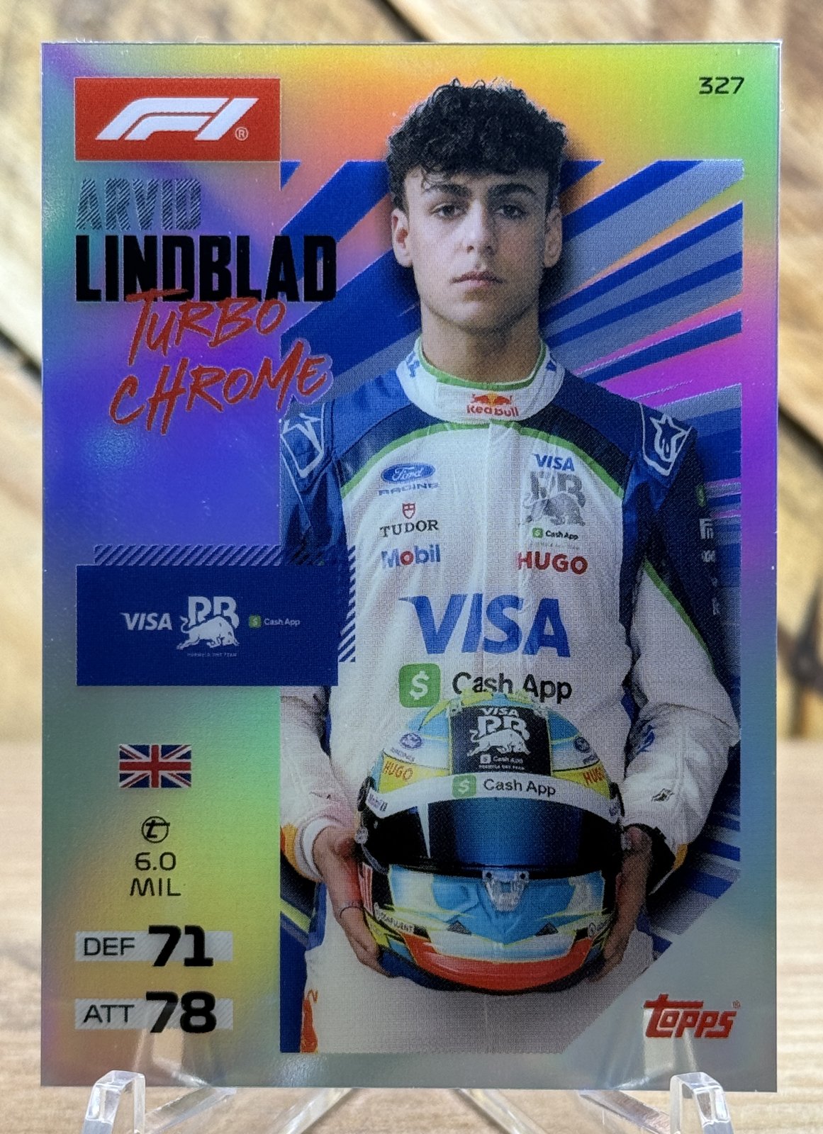 Arvid Lindblad – Racing Bulls · 2026 Topps Turbo Attax F1 Turbo Chrome #327