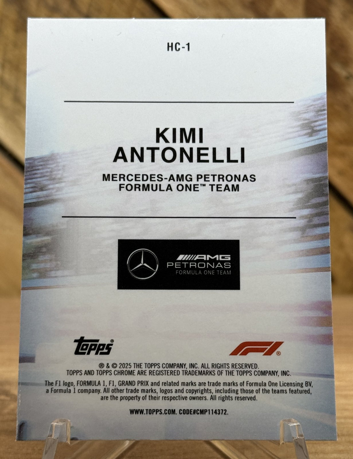Kimi Antonelli – Mercedes · 2025 Topps Chrome F1 Helmet Collection #HC-1 Rookie