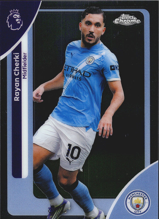 2025-26 Topps Chrome Premier League #126 Rayan Cherki – Manchester City – front