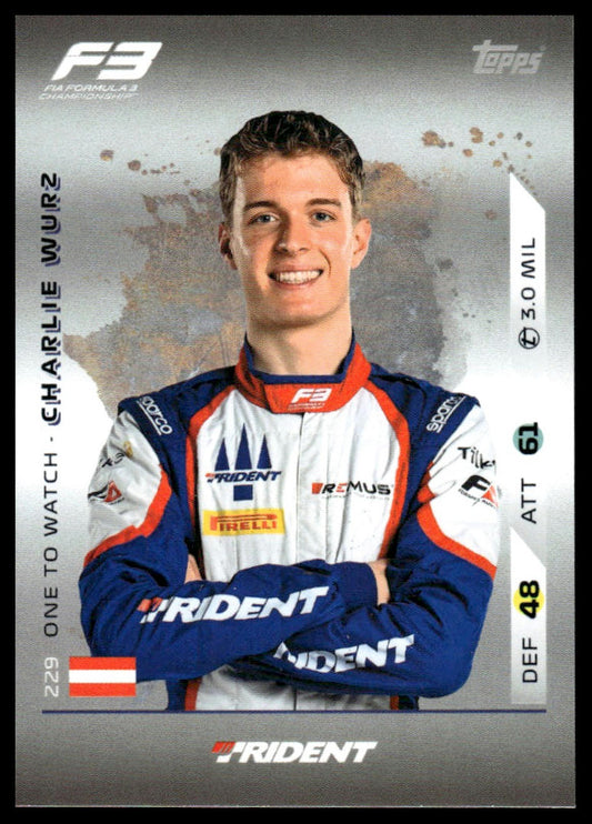 Turbo Attax 2025 #229 Charlie Wurz front