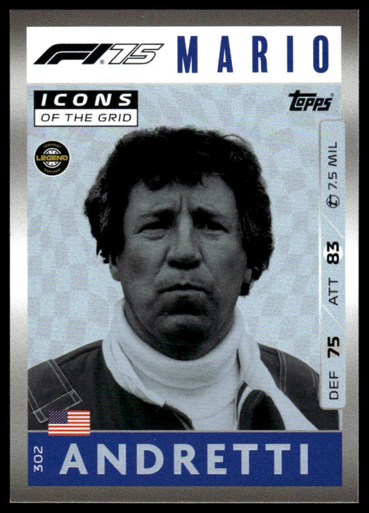 Turbo Attax 2025 #302 Mario Andretti front