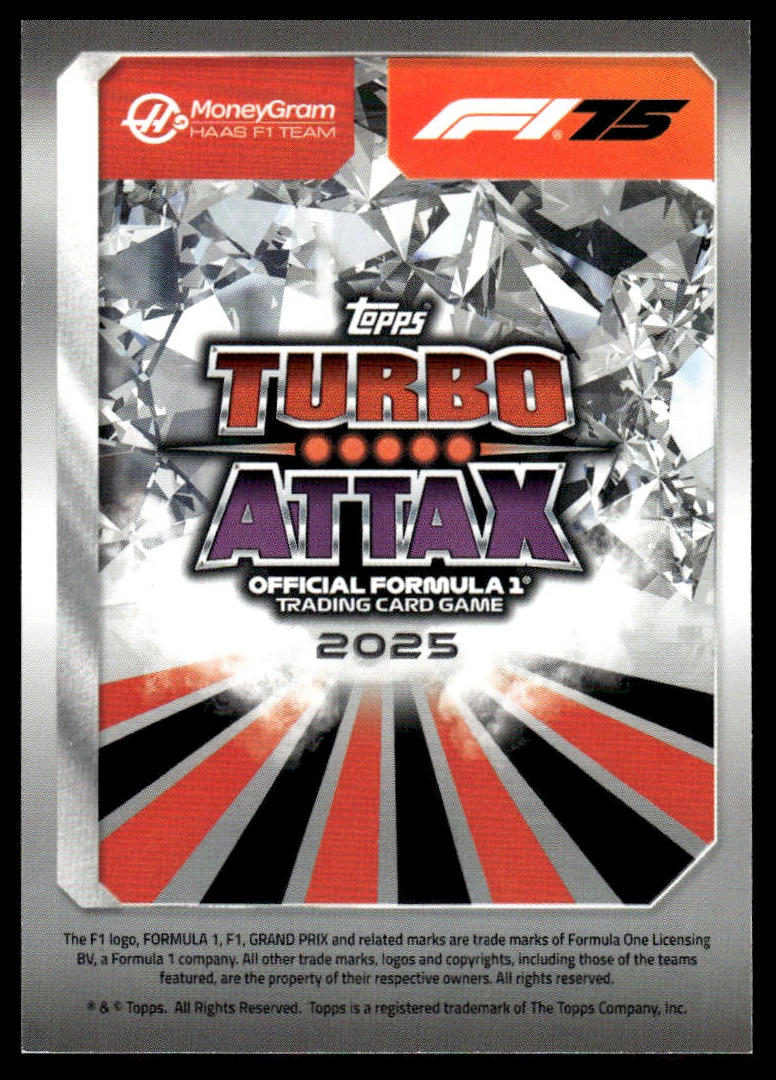 Turbo Attax 2025 #70 Oliver Bearman back