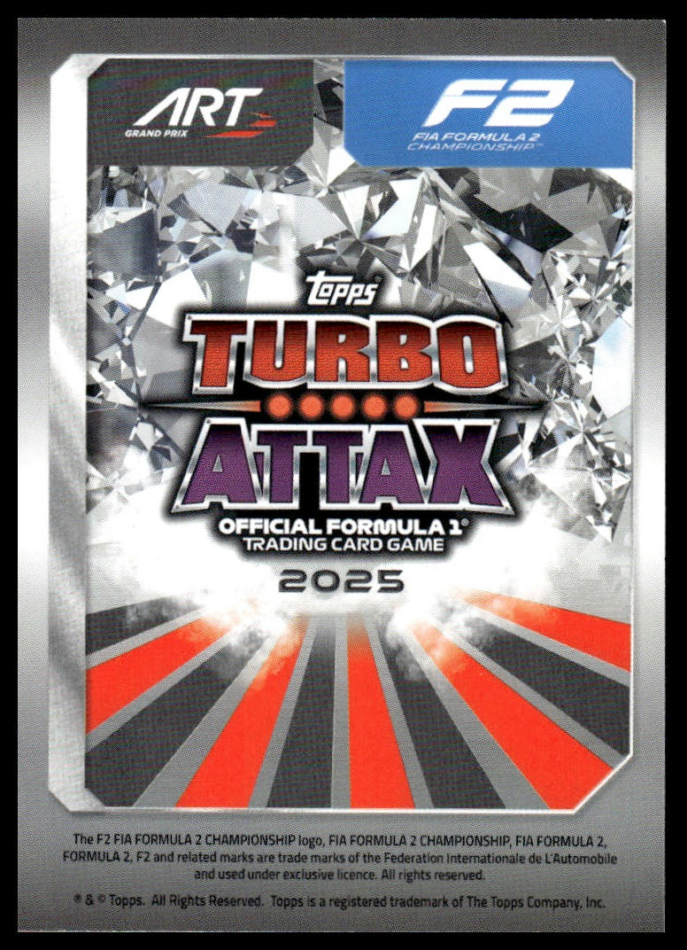 Turbo Attax 2025 #190 ART Grand Prix team card back