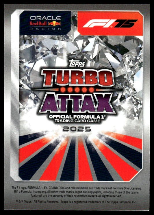 Turbo Attax 2025 #245 Max Verstappen Rain Master back
