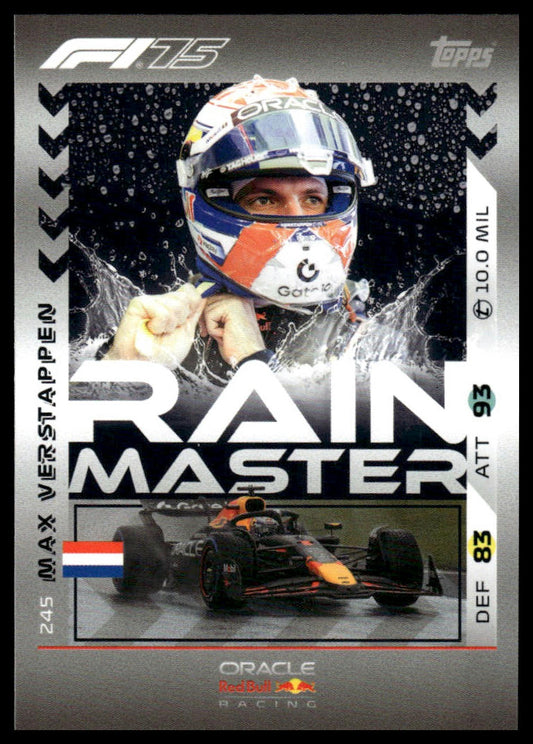 Turbo Attax 2025 #245 Max Verstappen Rain Master front
