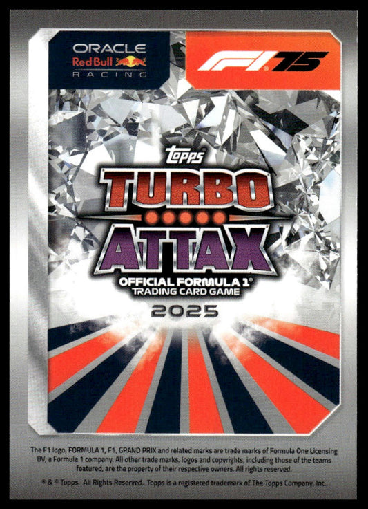 Turbo Attax 2025 #152 Max Verstappen Sprint Superstar back
