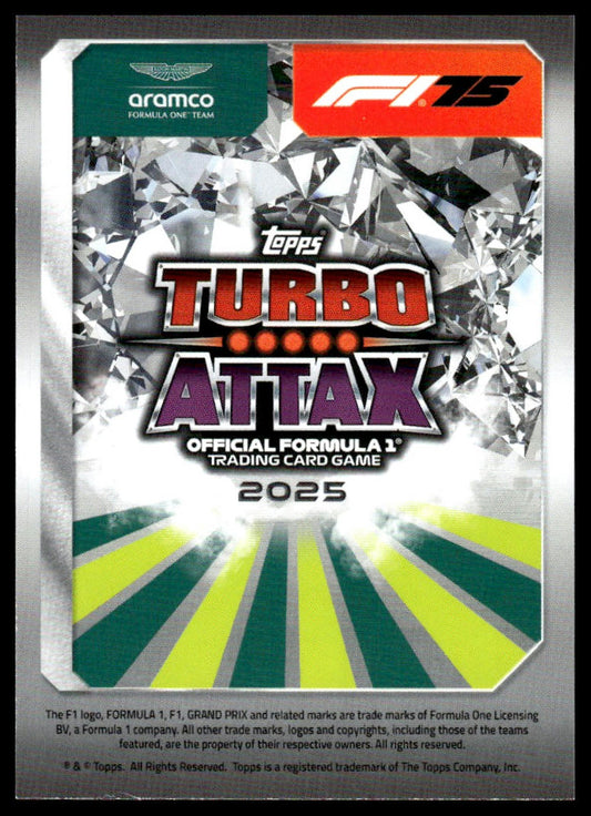 Turbo Attax 2025 #47 Aston Martin AMR25 back