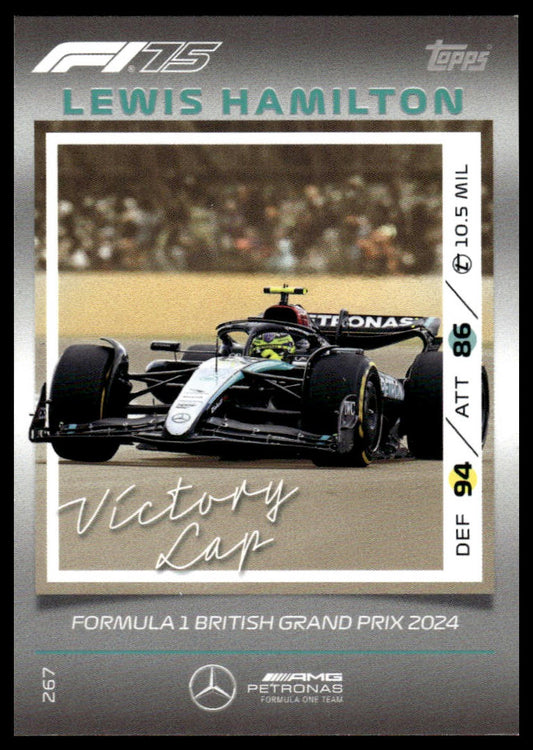 Turbo Attax 2025 #267 Lewis Hamilton Victory Lap front