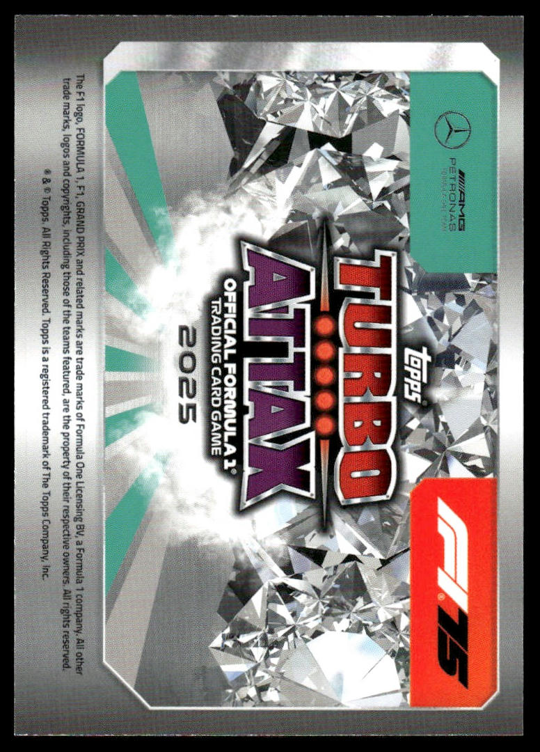 Turbo Attax 2025 #115 George Russell Highlights back