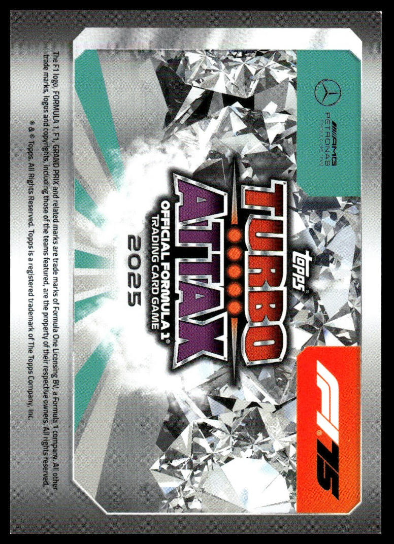 Turbo Attax 2025 #102 George Russell Highlights back