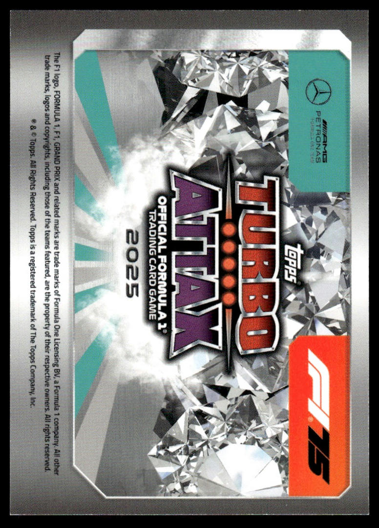Turbo Attax 2025 #105 George Russell Highlights back
