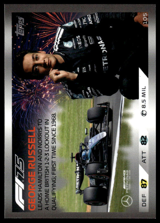 Turbo Attax 2025 #105 George Russell Highlights front