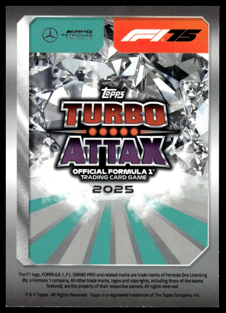 Turbo Attax 2025 #266 George Russell Victory Lap back