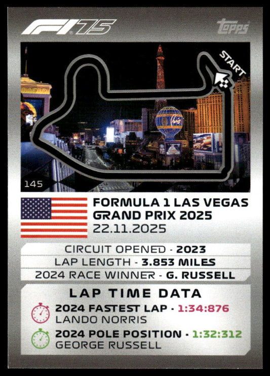 Turbo Attax 2025 #145 Las Vegas Grand Prix front
