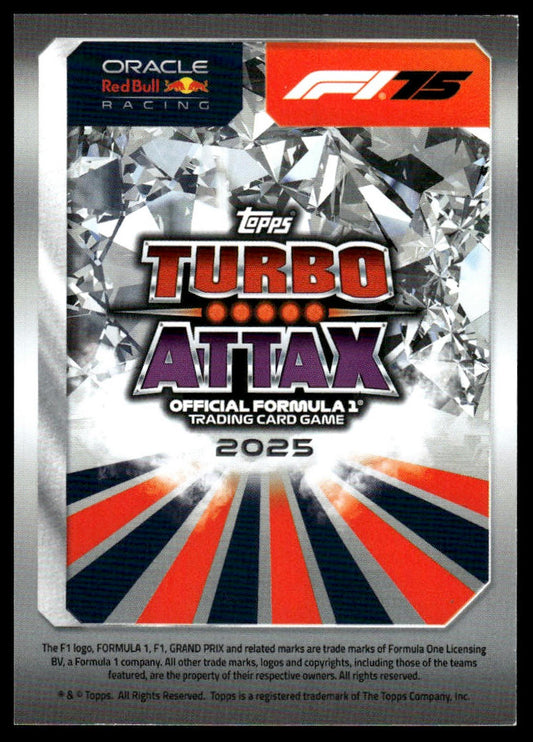 Turbo Attax 2025 #29 Red Bull RB21 back