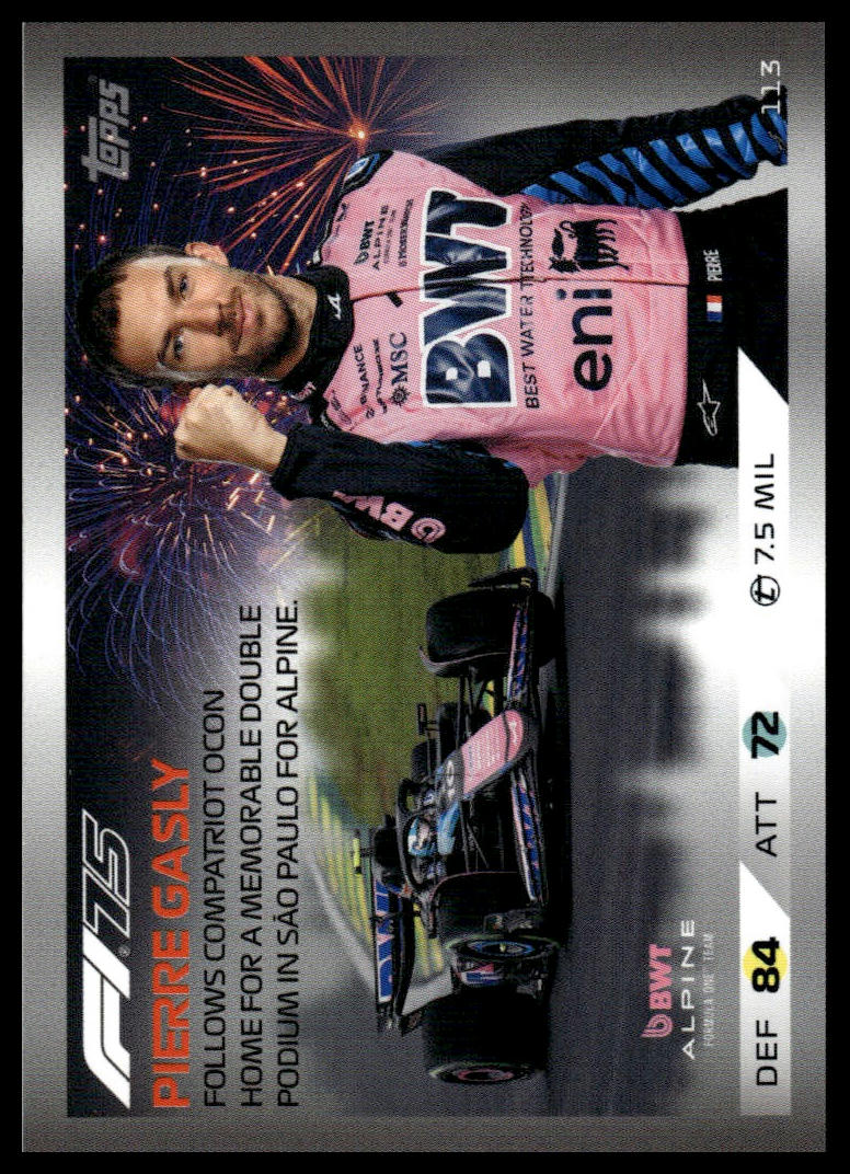 Turbo Attax 2025 #113 Pierre Gasly Highlights front