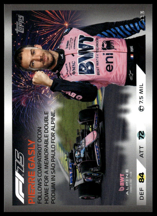 Turbo Attax 2025 #113 Pierre Gasly Highlights front