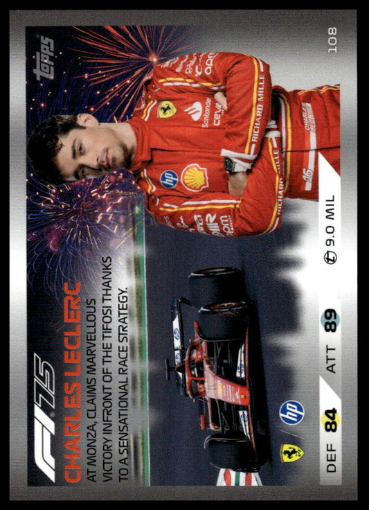 Turbo Attax 2025 #108 Charles Leclerc Highlights front