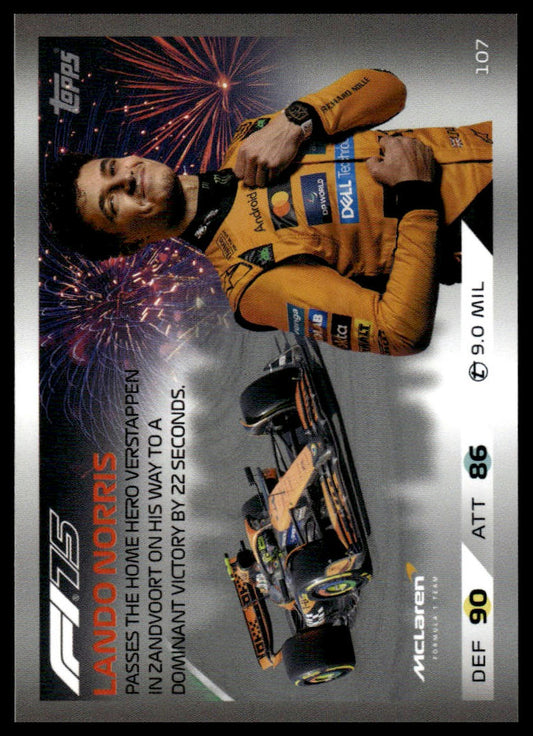 Turbo Attax 2025 #107 Lando Norris Highlights front