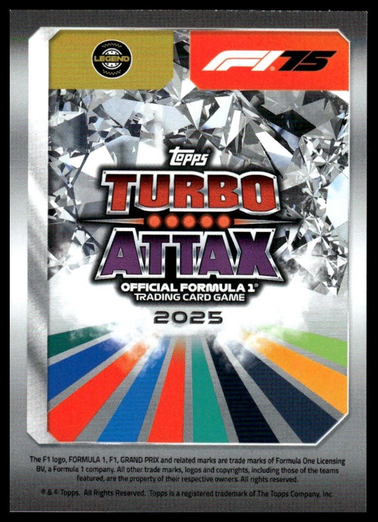 Turbo Attax 2025 #297 James Hunt back