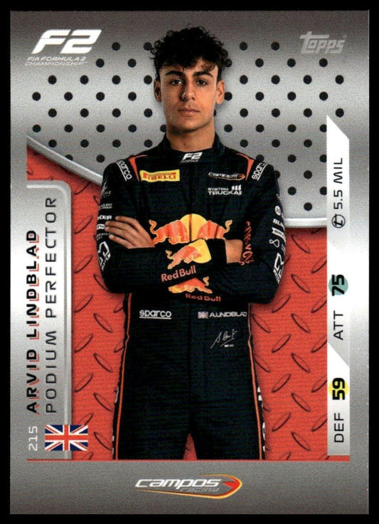 Turbo Attax 2025 #215 Arvid Lindblad front