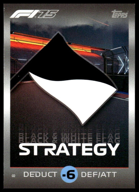 Turbo Attax 2025 #8 Black & White Flag front