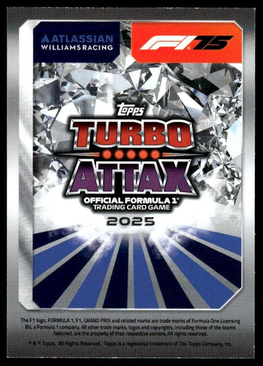 Turbo Attax 2025 #125 Alex Albon back