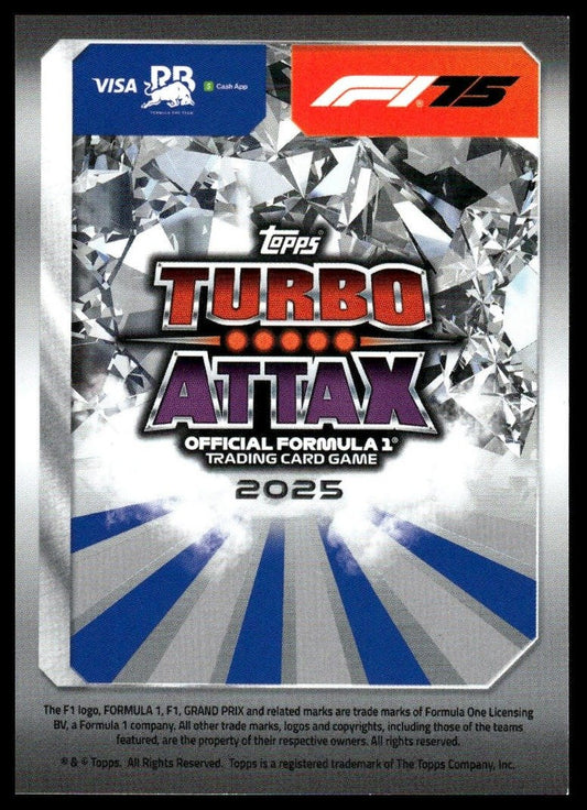 Turbo Attax 2025 #159 Liam Lawson back