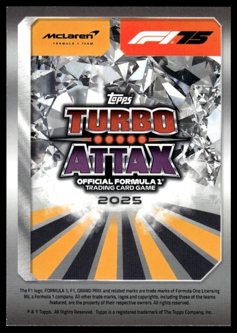 Turbo Attax 2025 #149 Oscar Piastri back