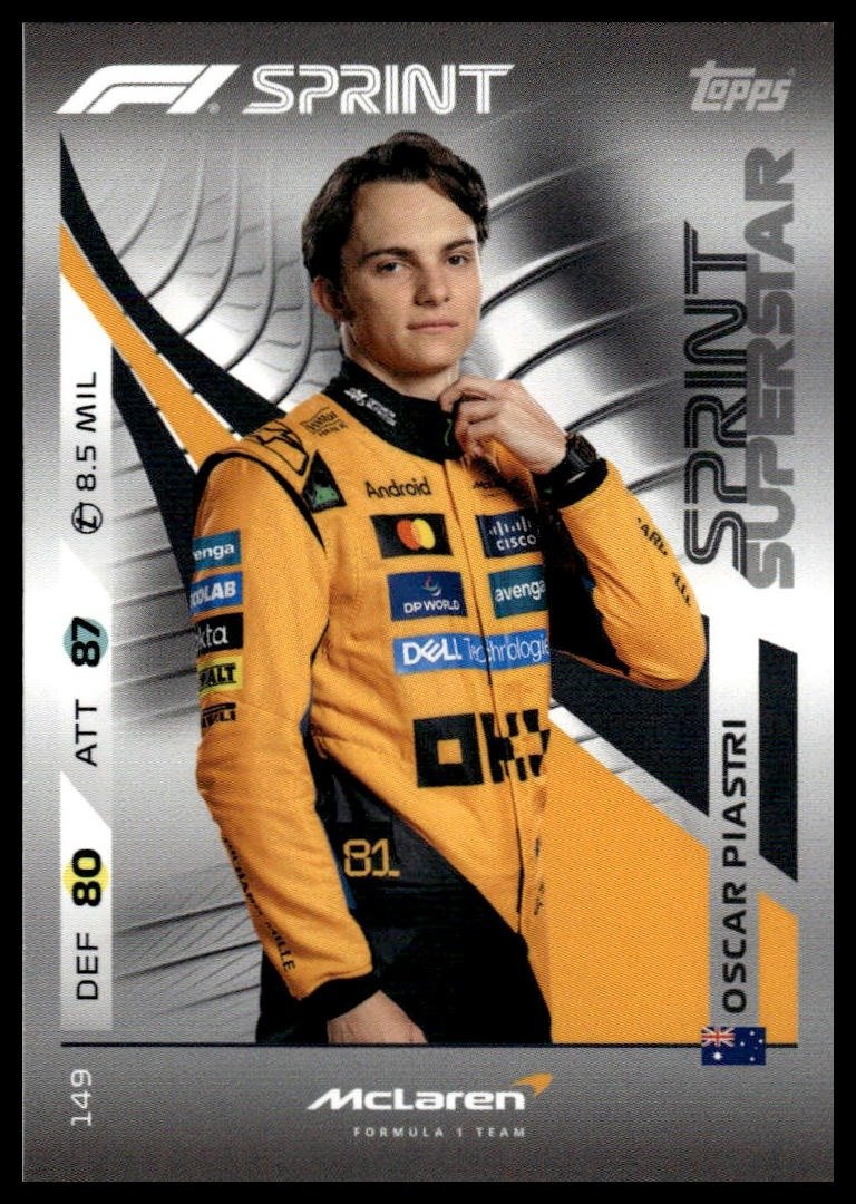 Turbo Attax 2025 #149 Oscar Piastri front