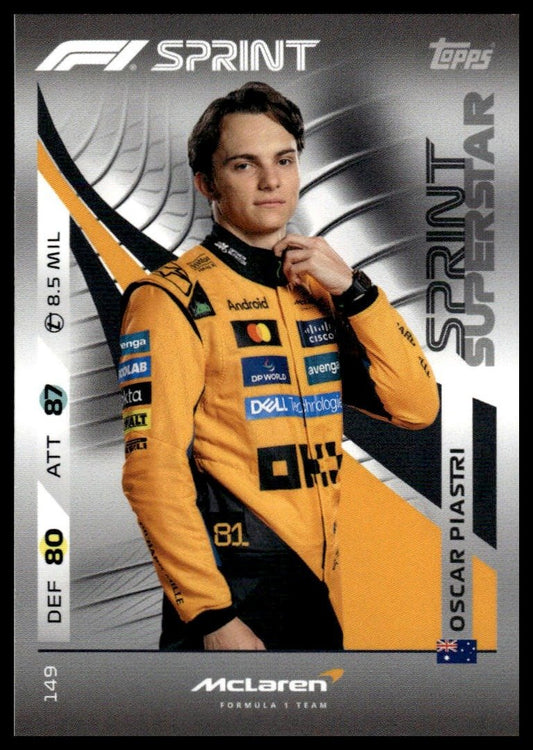 Turbo Attax 2025 #149 Oscar Piastri front