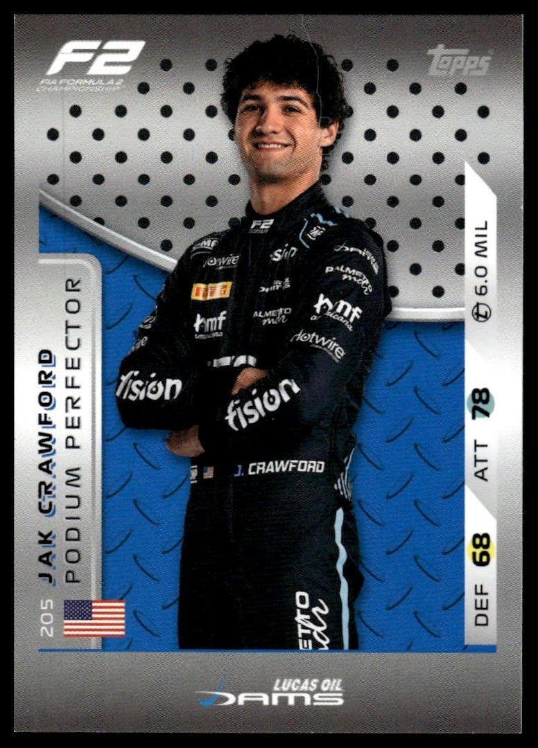 Turbo Attax 2025 #205 Jak Crawford front
