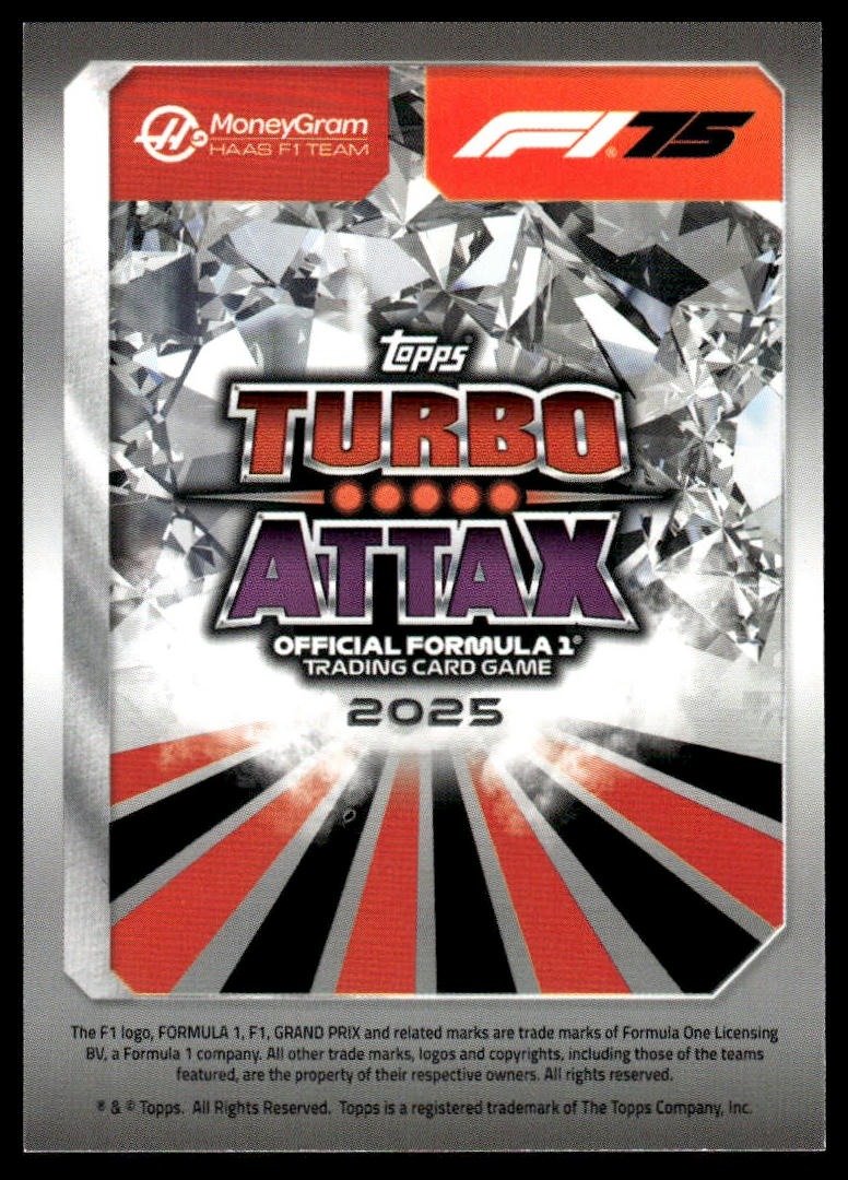 Turbo Attax 2025 #72 Haas back