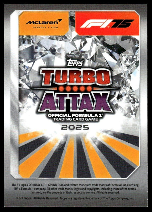 Turbo Attax 2025 #169 Oscar Piastri back